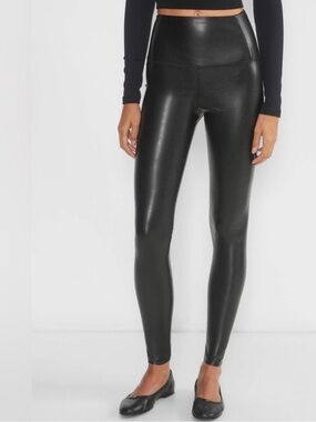 Wilford Black Faux Leather Pants